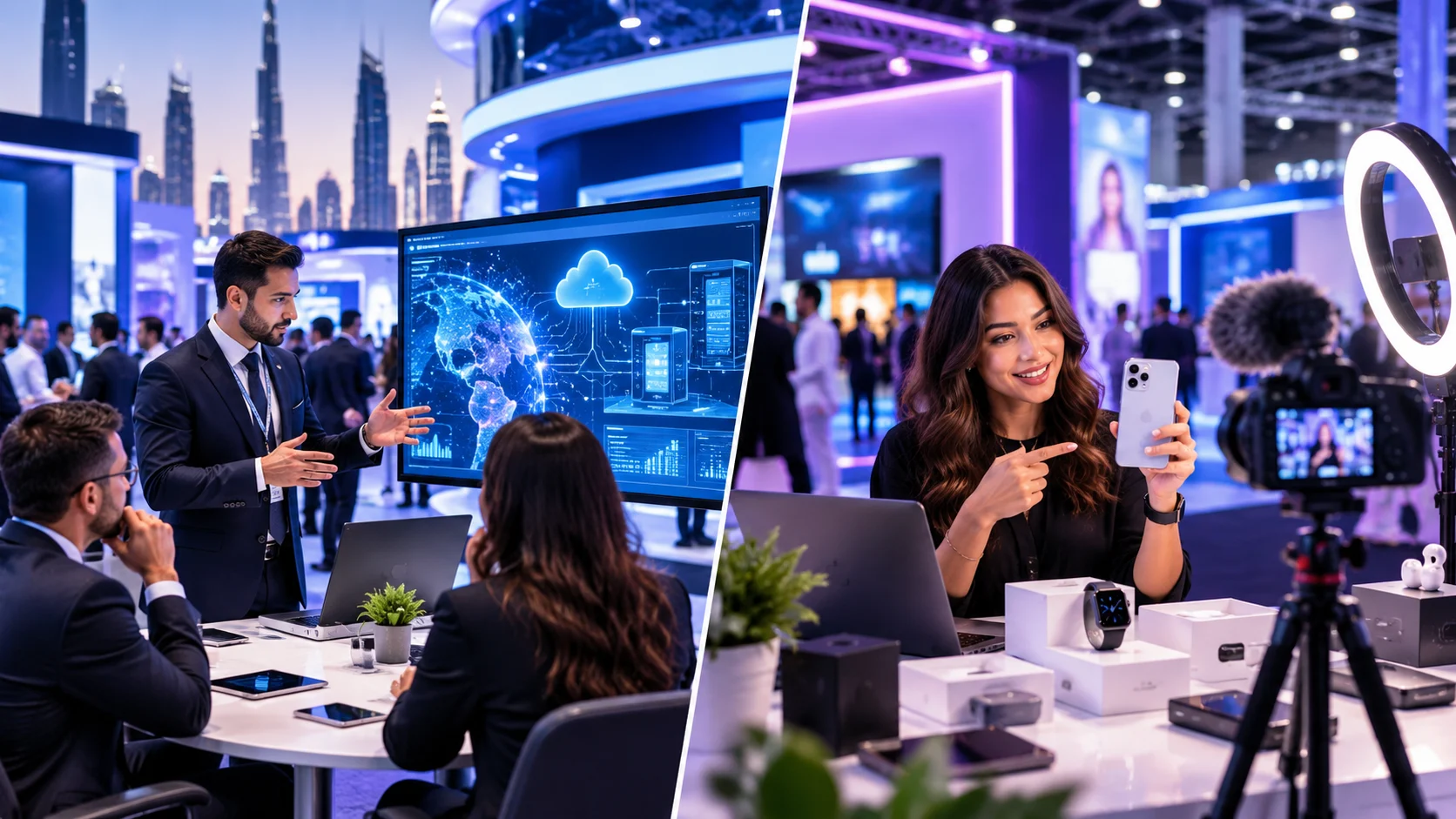 Comparison of B2B and B2C tech influencers for GITEX exhibitors